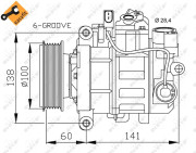 32263 Kompresor, klimatizace EASY FIT NRF