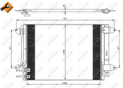 350028 Kondenzátor, klimatizace EASY FIT NRF