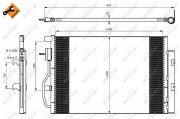 350044 Kondenzátor, klimatizace EASY FIT NRF