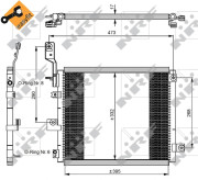 350047 Kondenzátor, klimatizace EASY FIT NRF