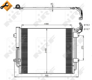 350054 Kondenzátor, klimatizace EASY FIT NRF