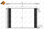 350082 Kondenzátor, klimatizace EASY FIT NRF