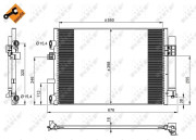 350209 Kondenzátor, klimatizace EASY FIT NRF