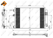 350210 Kondenzátor, klimatizace EASY FIT NRF