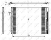 350325 Kondenzátor, klimatizace EASY FIT NRF