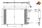 350395 Kondenzátor, klimatizace EASY FIT NRF