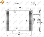 35129 Kondenzátor, klimatizace EASY FIT NRF