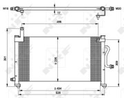 35765 Kondenzátor, klimatizace EASY FIT NRF