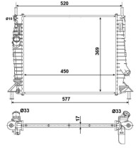 53028 Chladič, chlazení motoru EASY FIT NRF