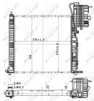 53176 Chladič, chlazení motoru NRF