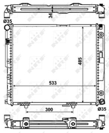 53785 Chladič, chlazení motoru EASY FIT NRF