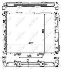 53786 Chladič, chlazení motoru EASY FIT NRF