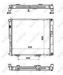 53874 Chladič, chlazení motoru EASY FIT NRF