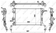 53967 Chladič, chlazení motoru EASY FIT NRF