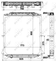 549567 Chladič, chlazení motoru NRF