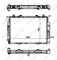 56142 Chladič, chlazení motoru EASY FIT NRF