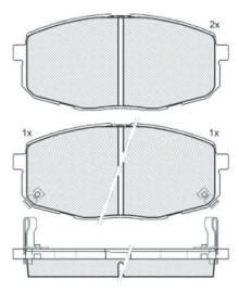 37592 Sada brzdových destiček, kotoučová brzda A.B.S.