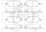 P28097 Sada brzdových destiček, kotoučová brzda BREMBO A.B.S.