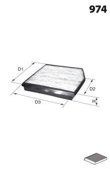 EKR7078 Filtr, vzduch v interiéru MECAFILTER