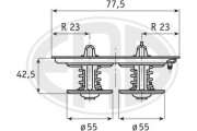 350133 Termostat, chladivo OEM ERA