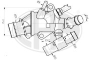 350215 Termostat, chladivo OEM ERA