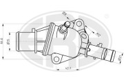 350218 Termostat, chladivo OEM ERA