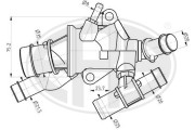 350227 Termostat, chladivo OEM ERA