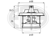 350324 Termostat, chladivo OEM ERA