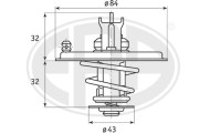 350334 Termostat, chladivo OEM ERA