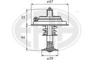 350348 Termostat, chladivo OEM ERA