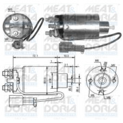 46038 Elektromagnetický spínač, startér MEAT & DORIA