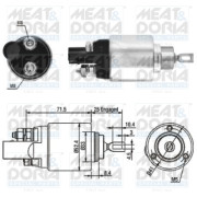 46132 Elektromagnetický spínač, startér MEAT & DORIA