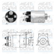 46305 Elektromagnetický spínač, startér MEAT & DORIA