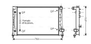 AIA2158 Chladič, chlazení motoru AVA QUALITY COOLING