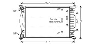 AIA2241 Chladič, chlazení motoru AVA QUALITY COOLING