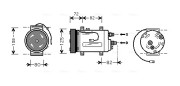 AIAK178 Kompresor, klimatizace AVA QUALITY COOLING