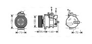 AIAK262 Kompresor, klimatizace AVA QUALITY COOLING