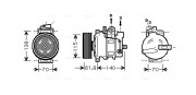 AIAK263 Kompresor, klimatizace AVA QUALITY COOLING