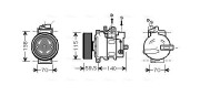 AiAK284 Kompresor, klimatizace AVA QUALITY COOLING