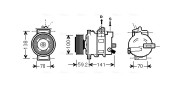 AIAK329 Kompresor, klimatizace AVA QUALITY COOLING