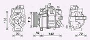 AIAK411 Kompresor, klimatizace AVA QUALITY COOLING