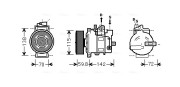 AIK343 Kompresor, klimatizace AVA QUALITY COOLING