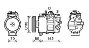 AIK380 Kompresor, klimatizace AVA QUALITY COOLING