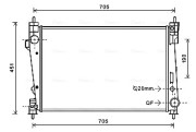 AL2124 Chladič, chlazení motoru AVA QUALITY COOLING