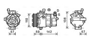 ALAK127 Kompresor, klimatizace AVA QUALITY COOLING