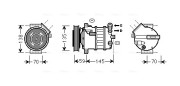 ALK145 Kompresor, klimatizace AVA QUALITY COOLING