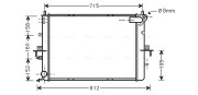 AU2152 Chladič, chlazení motoru AVA QUALITY COOLING