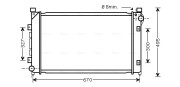 AU2163 Chladič, chlazení motoru AVA QUALITY COOLING