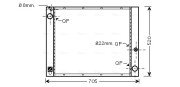 AU2183 Chladič, chlazení motoru AVA QUALITY COOLING