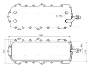 AU3352 Olejový chladič, motorový olej AVA QUALITY COOLING